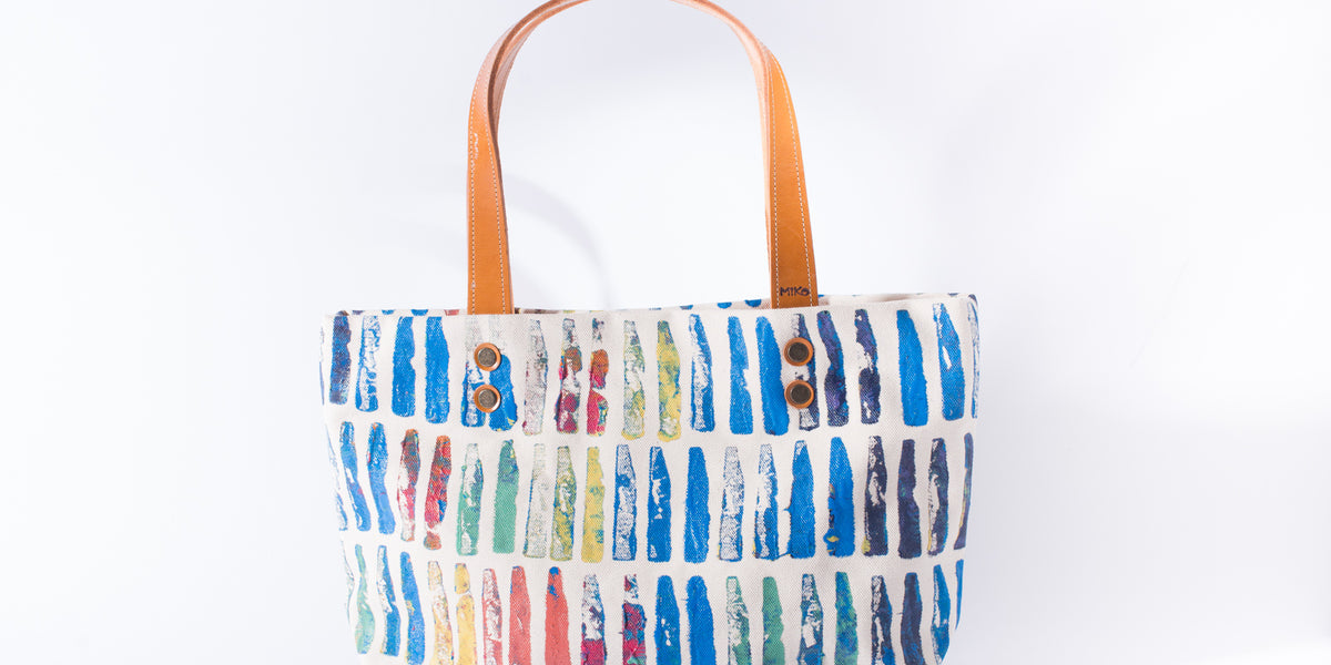 Mikoバック ブルー巾木 Tote bag（L） – Miko-BAG